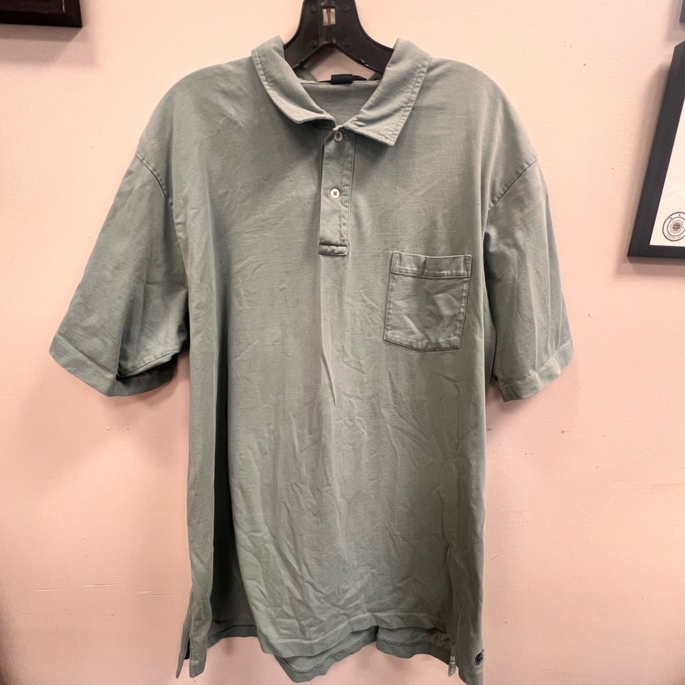 Men’s Polo Ralph Lauren polo short sleeve collared shirt xxl Light Pastel Green